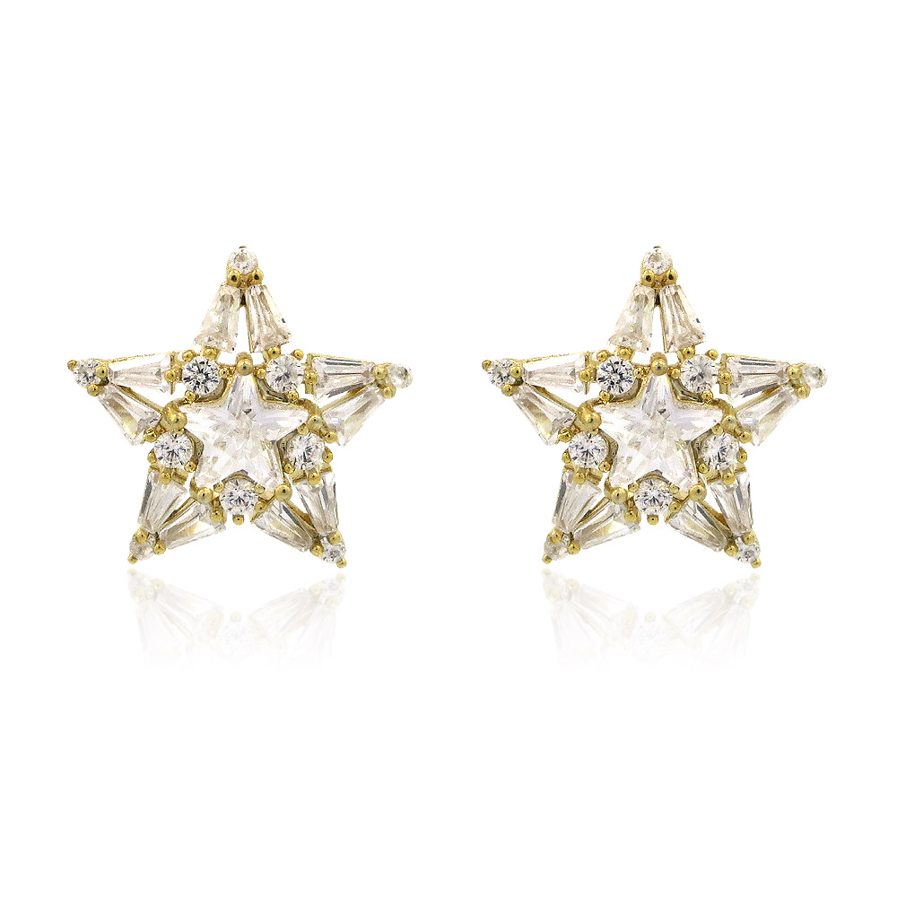 Shinny Star Stud Earrings